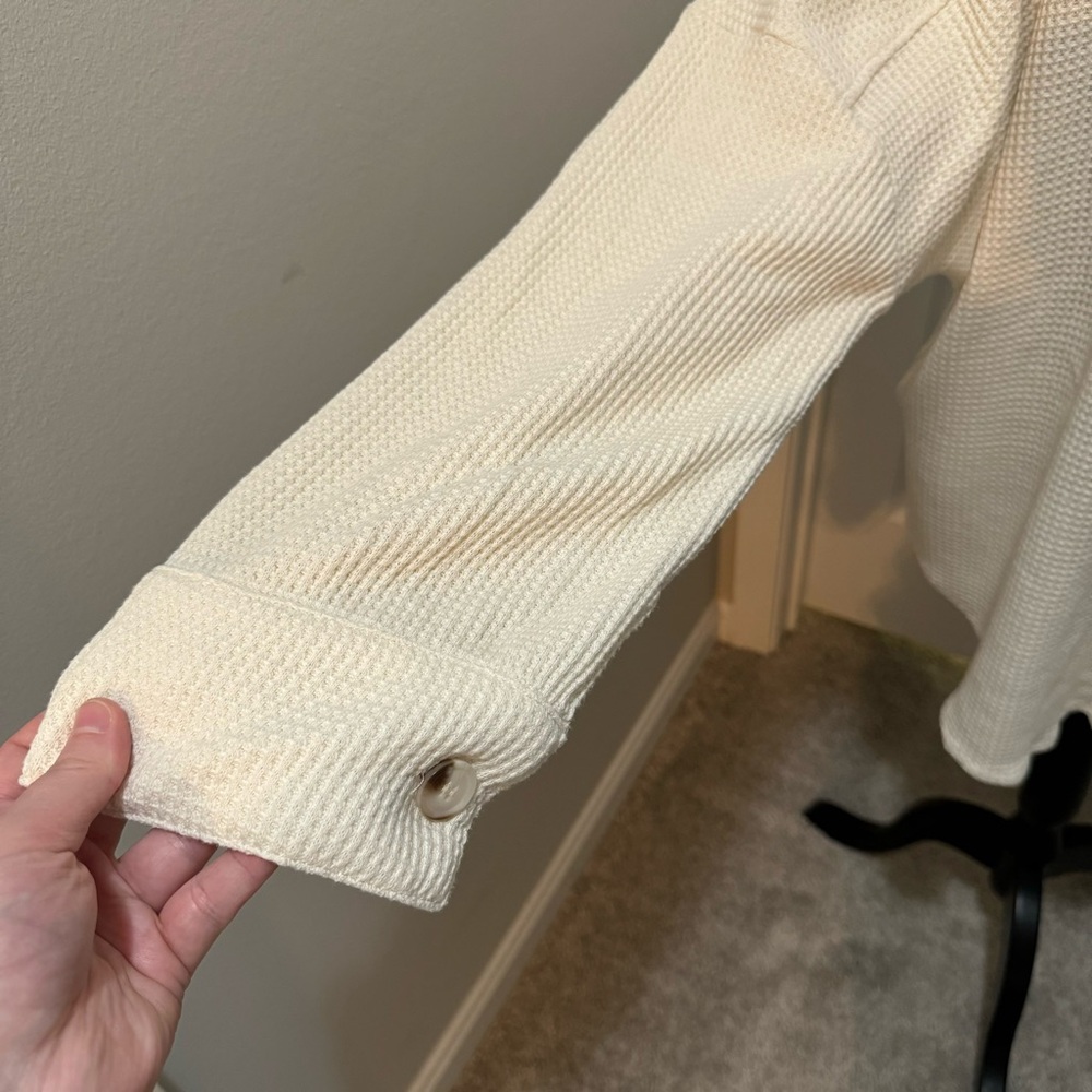 Waffle Knit Textured Shacket - Picture 6 of 12
